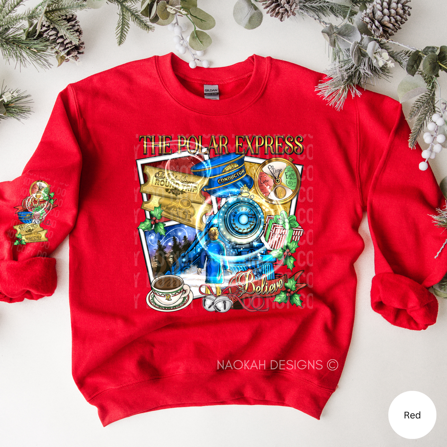 the polar express sweatshirt, spirit of christmas sweatshirt, christmas sweatshirt, believe gold ticket sweatshirt, xmas sweater with sleeve
