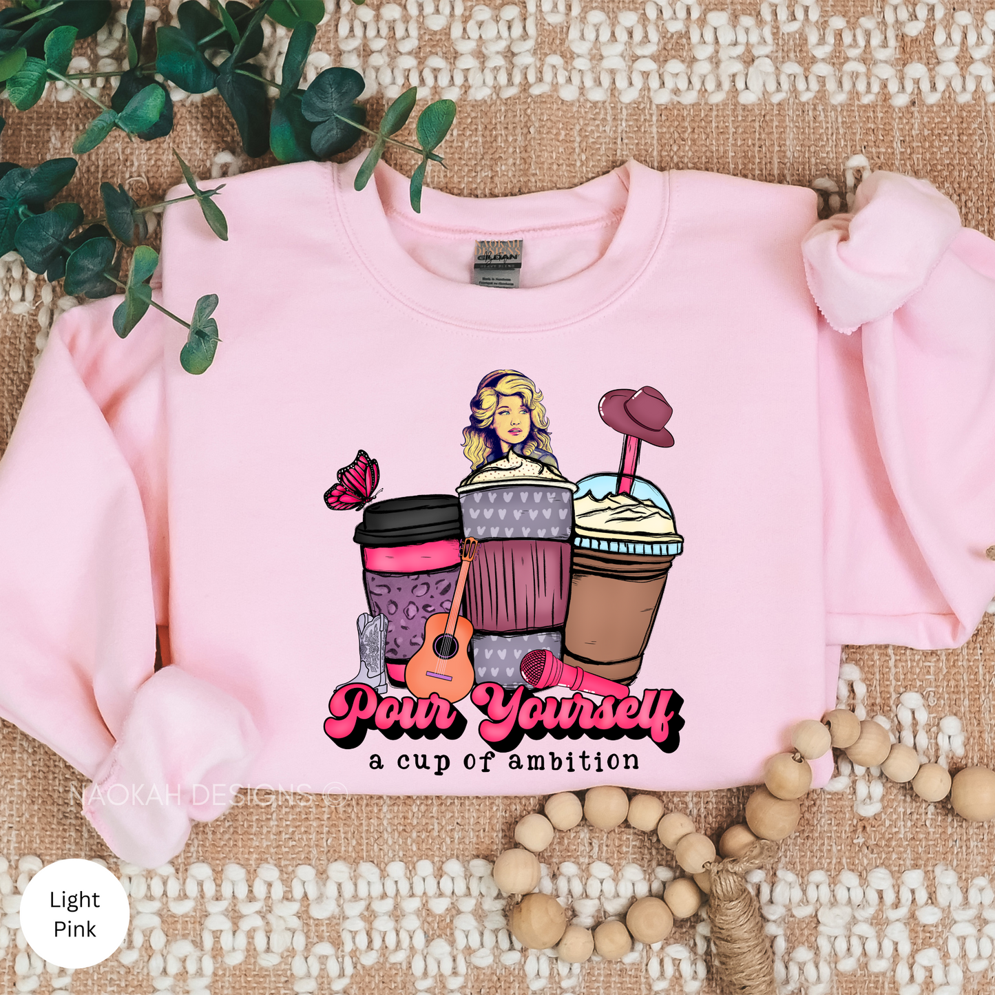 pour yourself a cup of ambition crewneck/hoodie