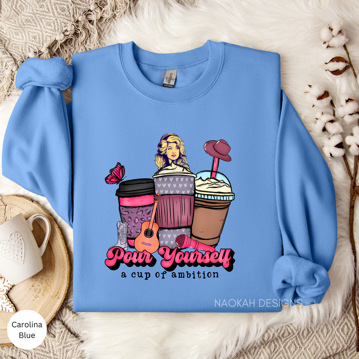 pour yourself a cup of ambition crewneck/hoodie