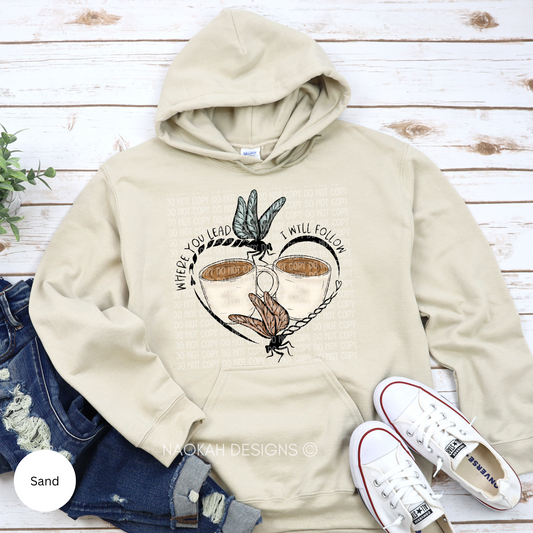 Where You Lead I Will Follow Hoodie Sweater, Stars Hollow Sweater, Coffee Girl Autumn Inspired Shirt, Dragonfly Inn Shirt, Stars Hollow