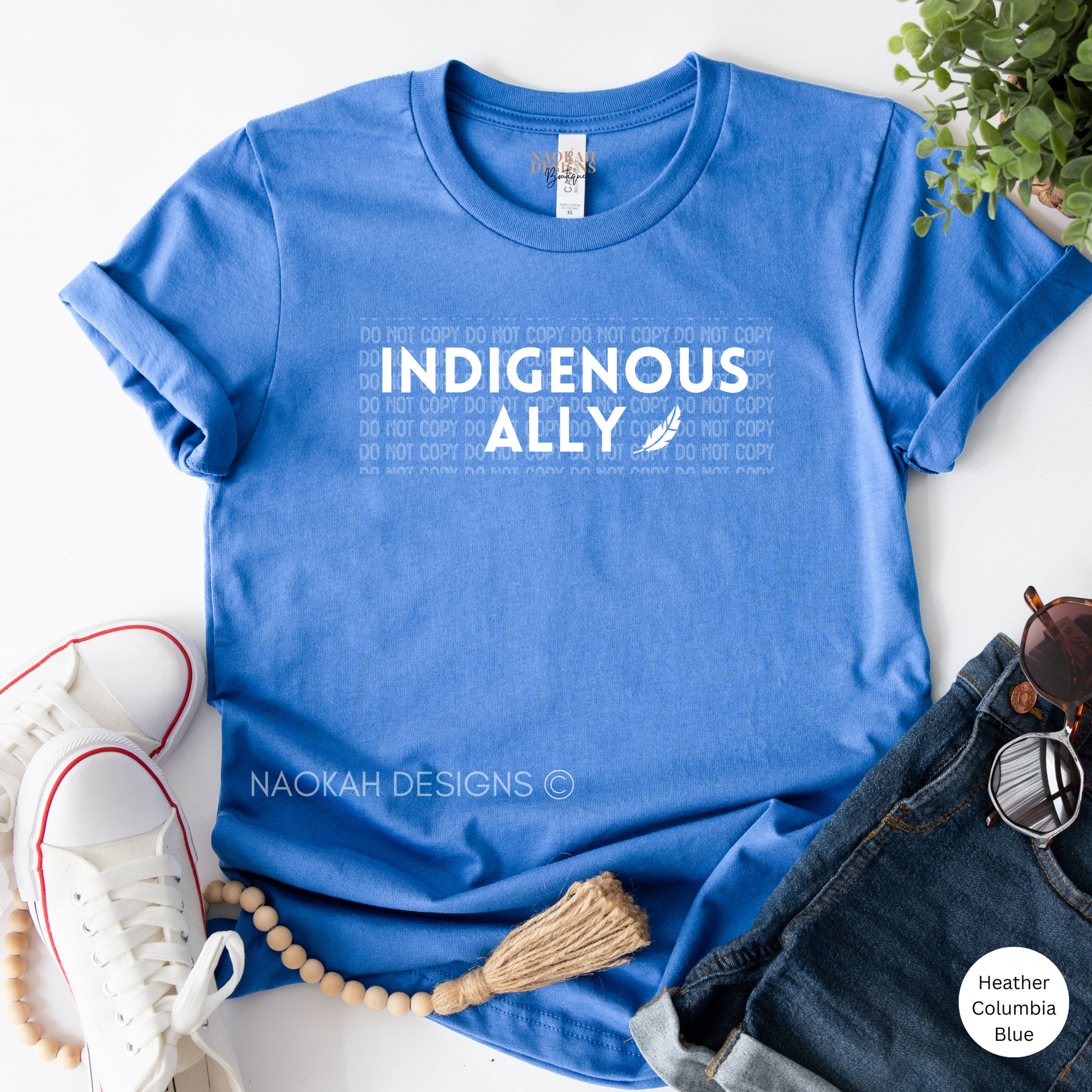 Indigenous Ally T-Shirt, Native Pride, Indigenous T-Shirt, Indigenous Feather, Indigenous Tshirt, Indigenous Owned Shop, Native Ally Shirt