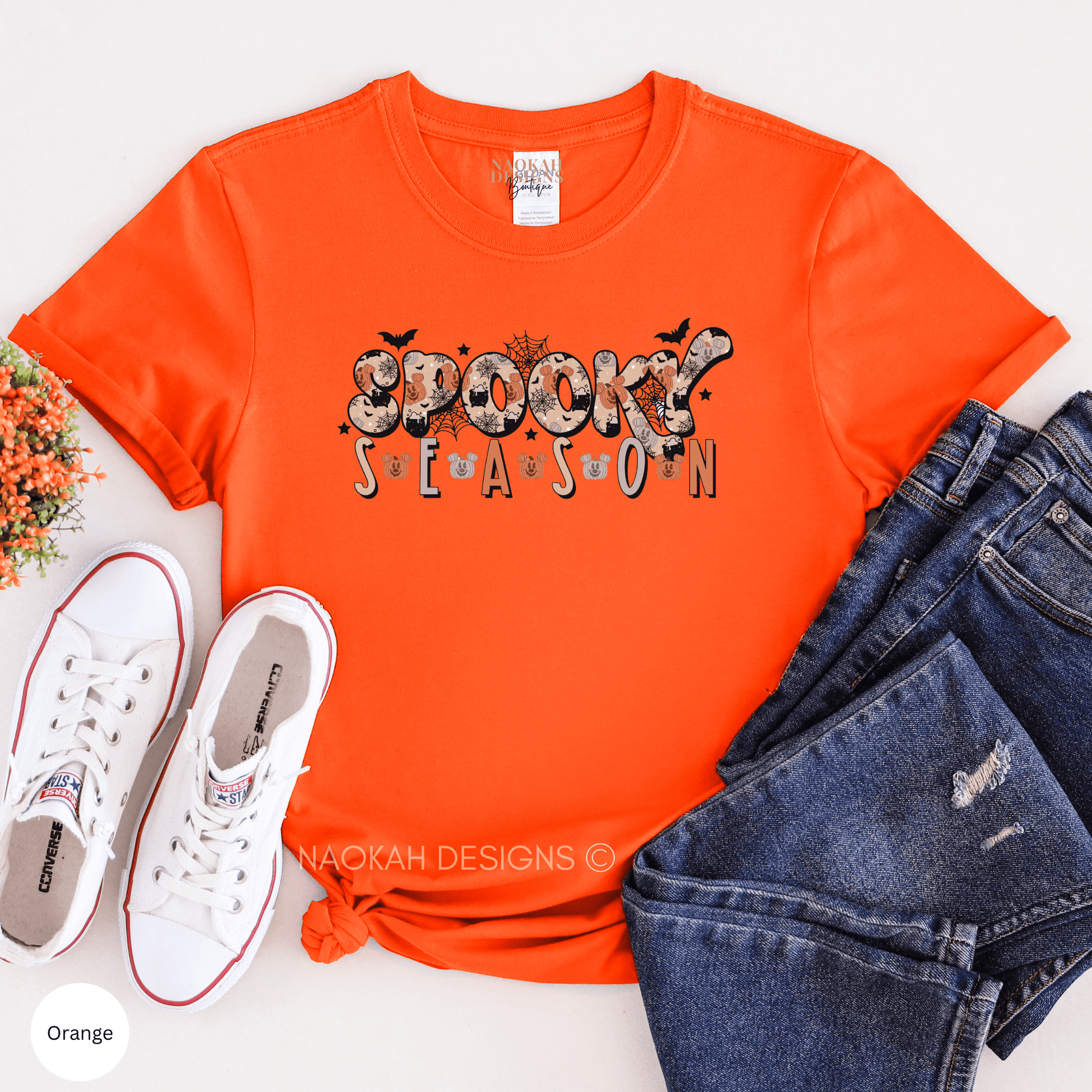 Mickey Spooky Season Shirt, Minnie Halloween Shirt, Spooky Season Shirt, Mouse Ears Halloween Shirt, Spooky Mama Tee, Trick or Treating Tee