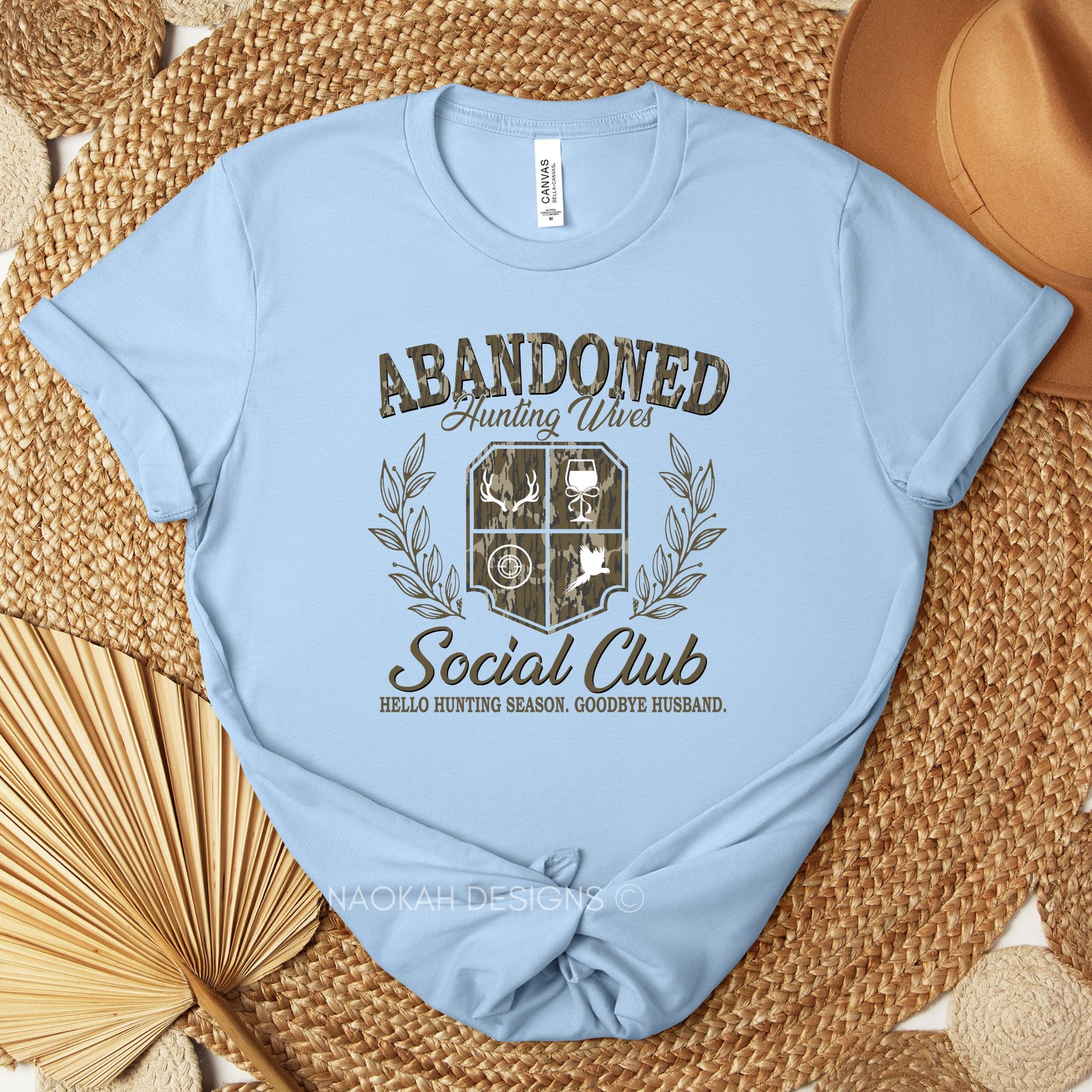 abandoned hunting wives shirt, hunting season shirt, funny hunting shirt, hunting wives social club, humorous hunting apparel, women's hunting clothing, hunting-themed t-shirt, seasonal hunting shirt, goodbye husband shirt, hello hunting season apparel, outdoor women's fashion, funny wife gifts, hunting club merchandise, novelty hunting shirts, hunting wife gifts, women’s outdoor wear, fishing and hunting apparel, couple hunting shirts, matching couple shirts, humorous couple apparel