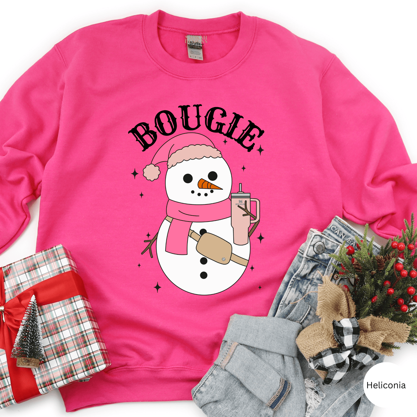 bougie snowman sweatshirt, funny christmas shirt, women christmas sweater, snowman sweatshirt, holiday sweater, xmas gifts, trendy christmas