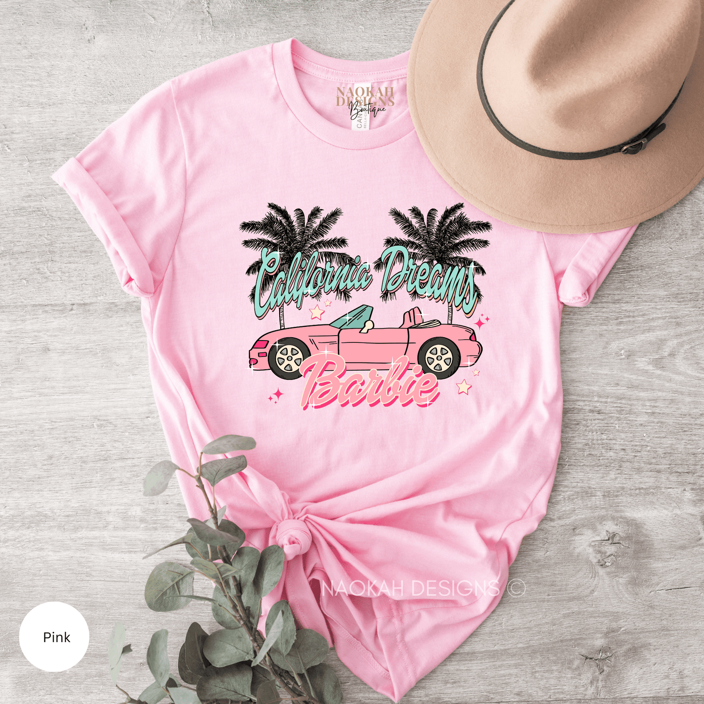 california dreams pink convertible shirt