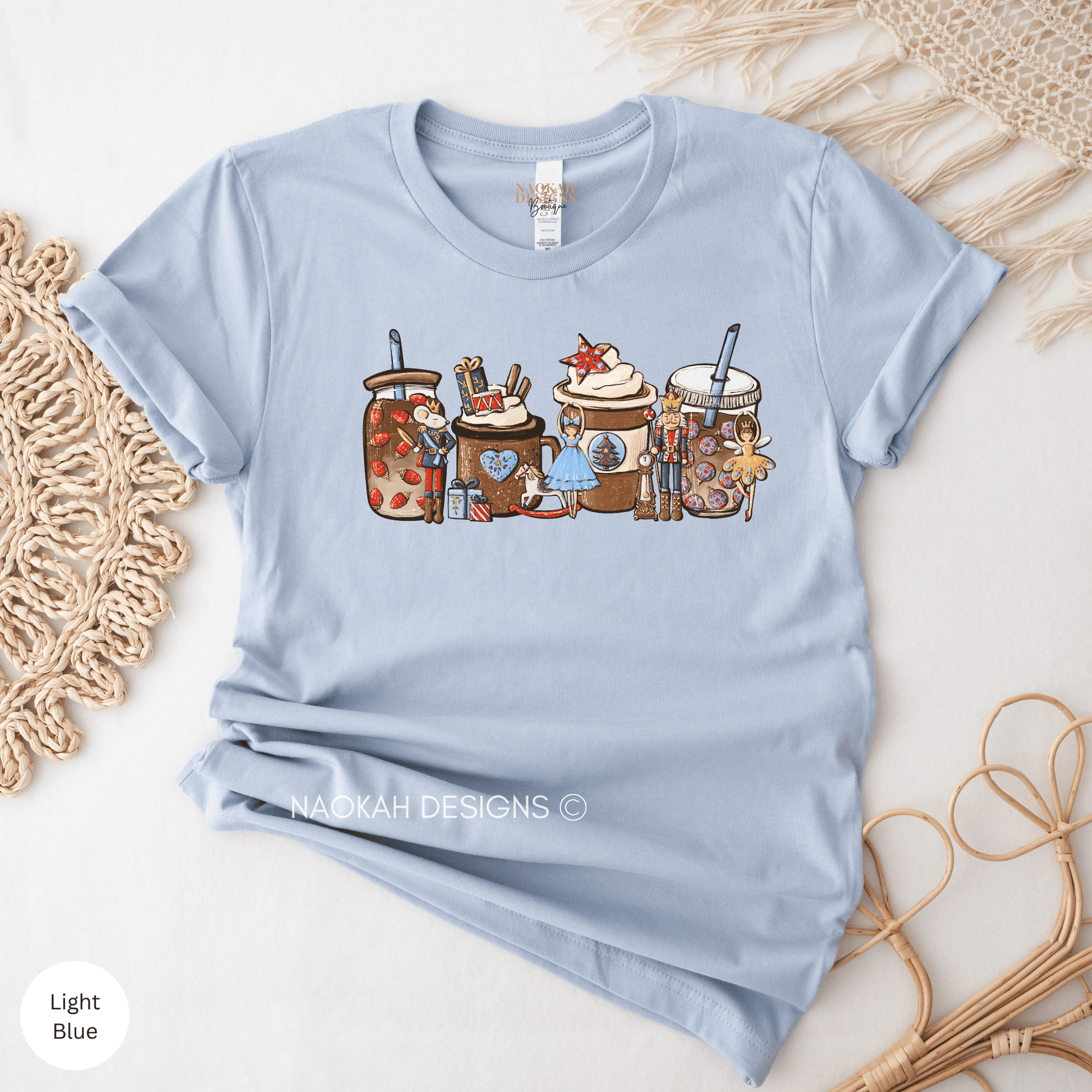 Christmas Shirt, Nutcracker Shirt, Christmas Nutcracker Coffee Shirt, Coffee Lover Shirt, Cookies and Gingerbread shirt, Funny Christmas Tee