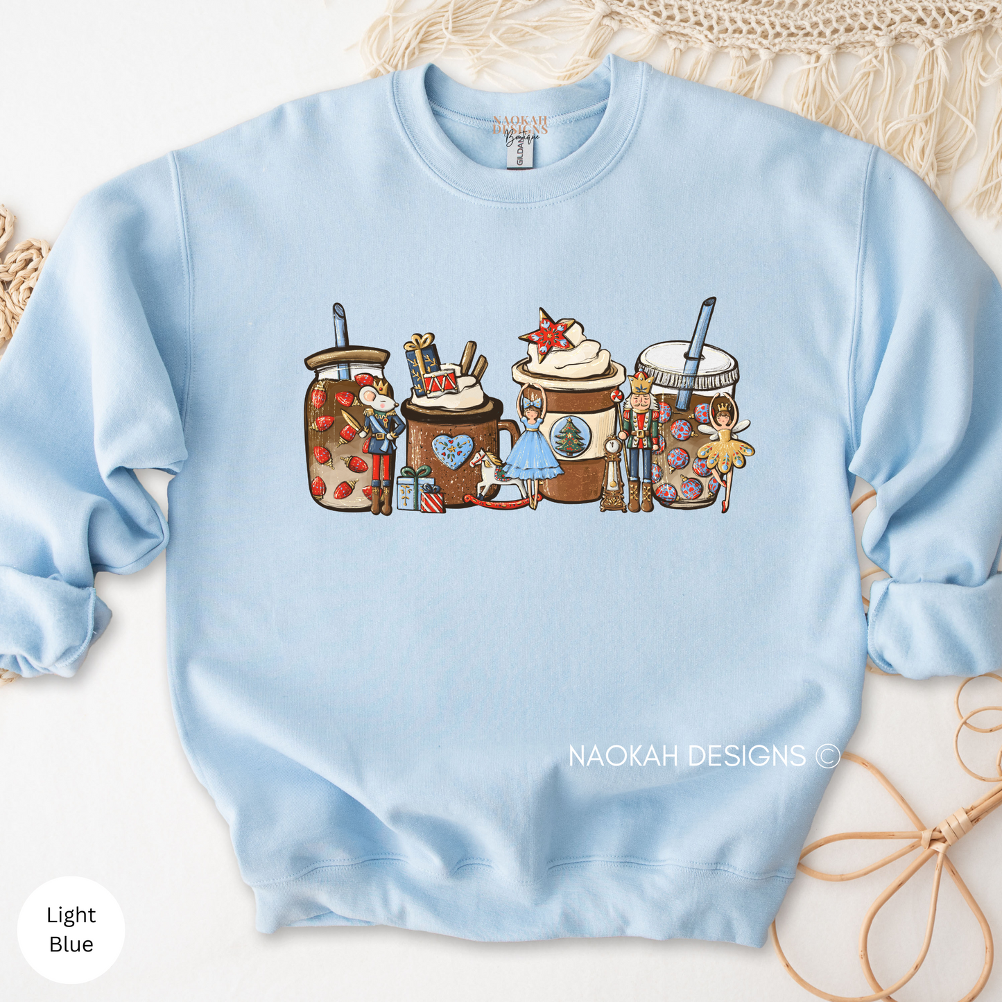 christmas sweater, nutcracker sweater, christmas nutcracker coffee sweater, coffee lover shirt, cookies and gingerbread sweater