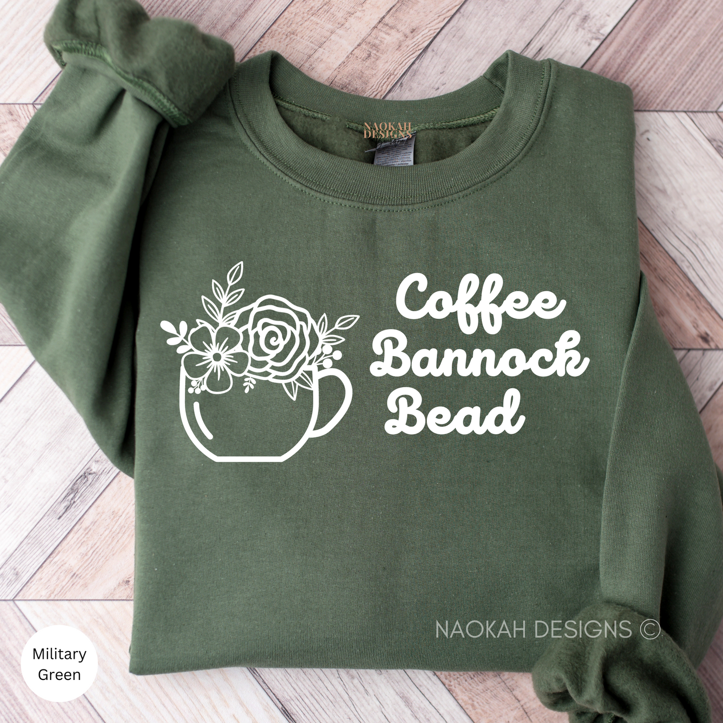 coffee bannock bead sweater, bead love coffee sweater, bead collector, gift for crafter, gift for beader, indigenous owned shop, bead gift