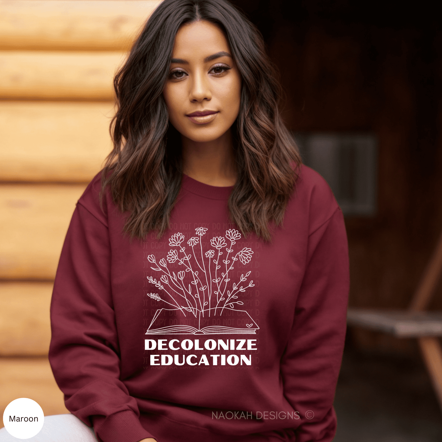 decolonize education wildflower book sweatshirt hoodie, decolonize shirt, ancestral teaching, indigenous, native pride, you are on native land, you are on indigenous land, colonialism, native teaching, indigenous owned, anti racist, anti colonialism, native american shirt, social justice shirt, no one is illegal, mmiw, decolonize anthropology, dismantle systems of oppression