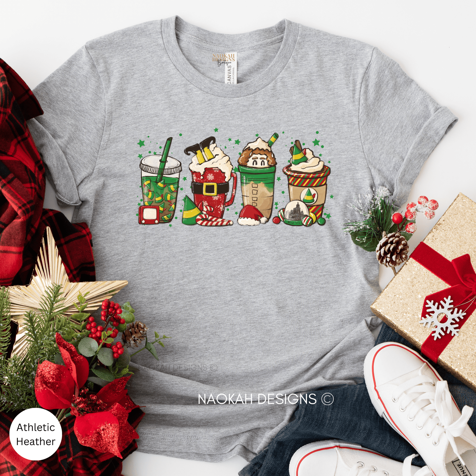 Elf Christmas Coffee Shirt, Christmas Elf Coffee Sweatshirt, Coffee Lover, Vintage Funny Christmas T-Shirt, Coffee Shirts, Gift For Christmas