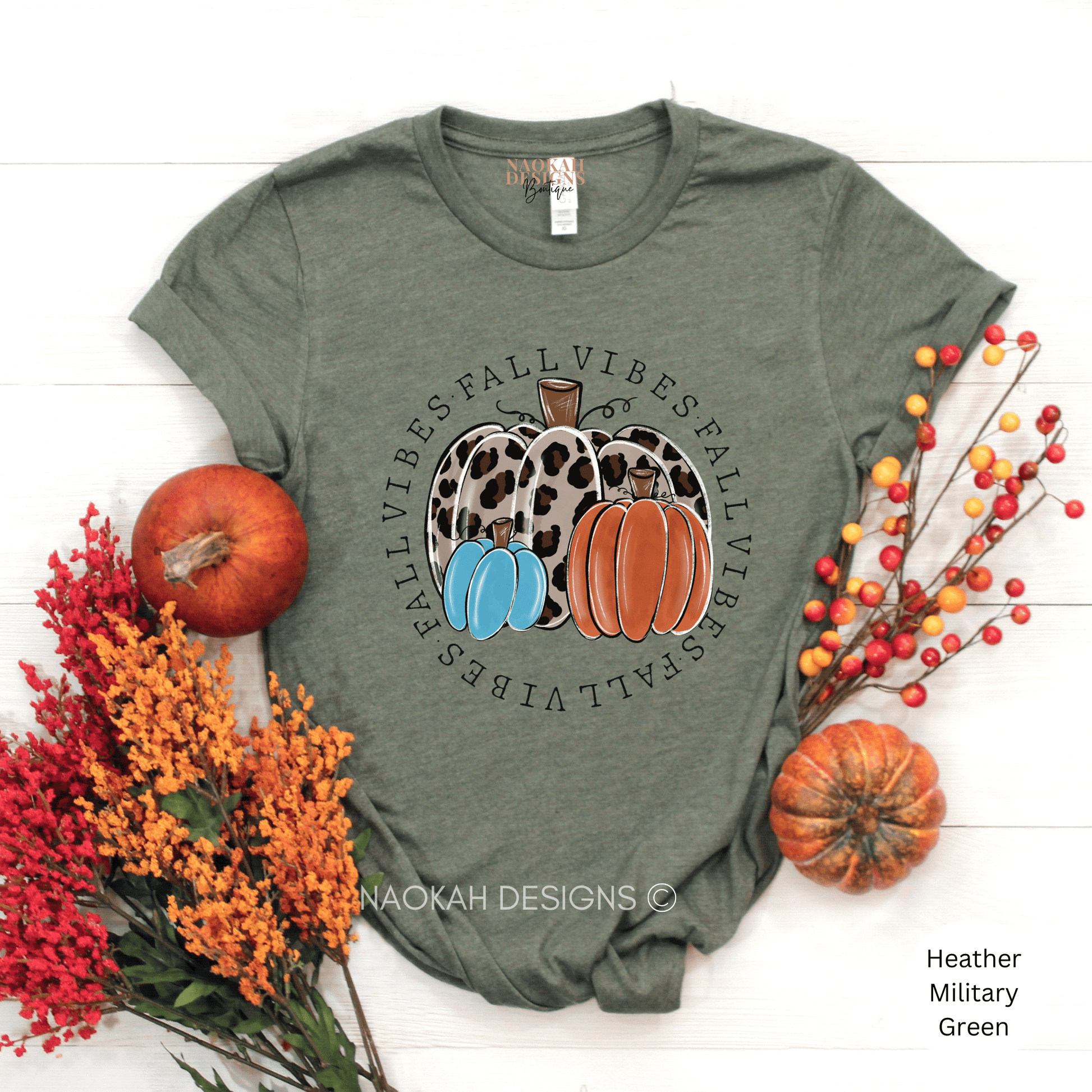 Fall Vibes Shirt, Fall T-Shirt, Halloween Shirt, Halloween T-Shirt, Fall Shirt, Autumn Shirt, Pumpkin Shirt, Fall Vibes Tee, Leopard Pumpkin
