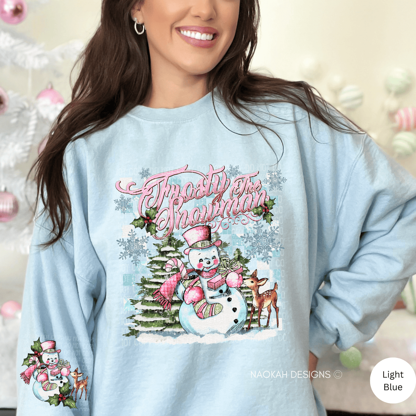 frosty snowman checkered sweater, nostalgic snowman sweater, deer christmas sweater, pink christmas snowman sweater, thumpity thump shirt