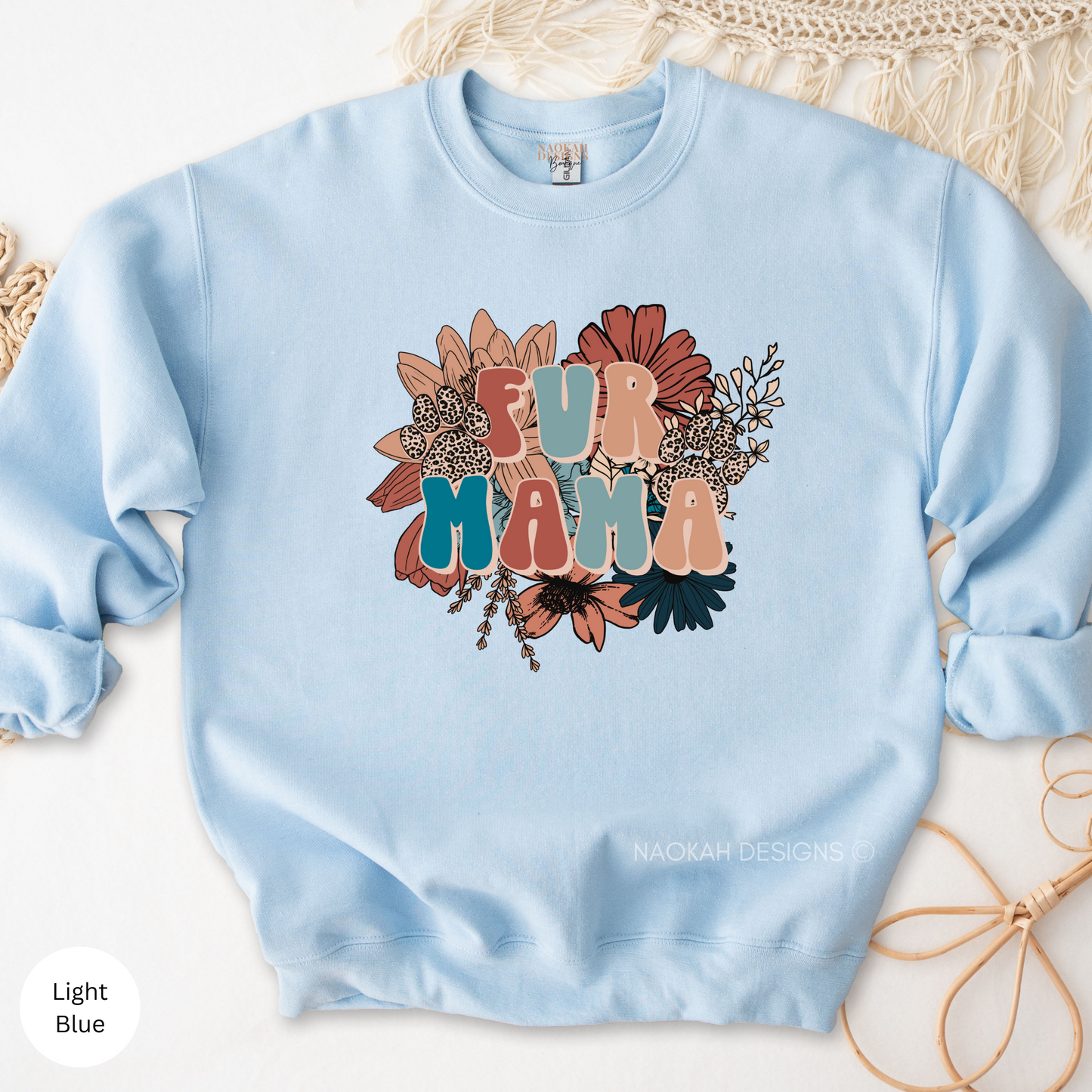 Fur Mama Sweater, Dog Mom Sweater, Cat Mom Sweater, Fur Mama Floral Shirt, Dog Lover Mom Shirt, Cat Lover Mom Shirt, Fur Babies Shirt