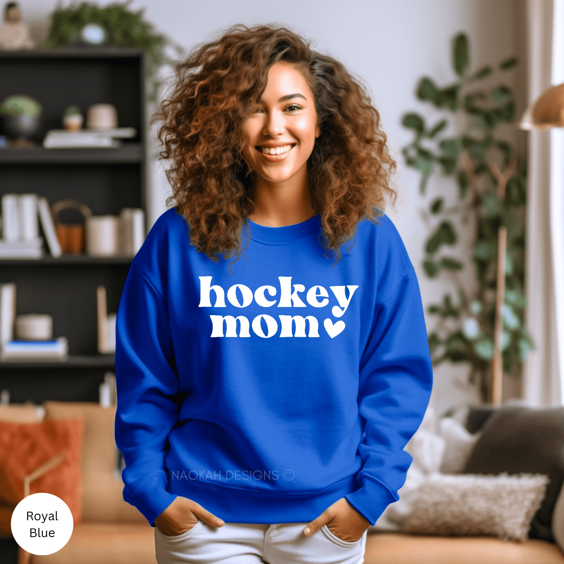 Hockey Sweatshirt, Hockey Mom Crewneck, Hockey Dad, Hockey Team