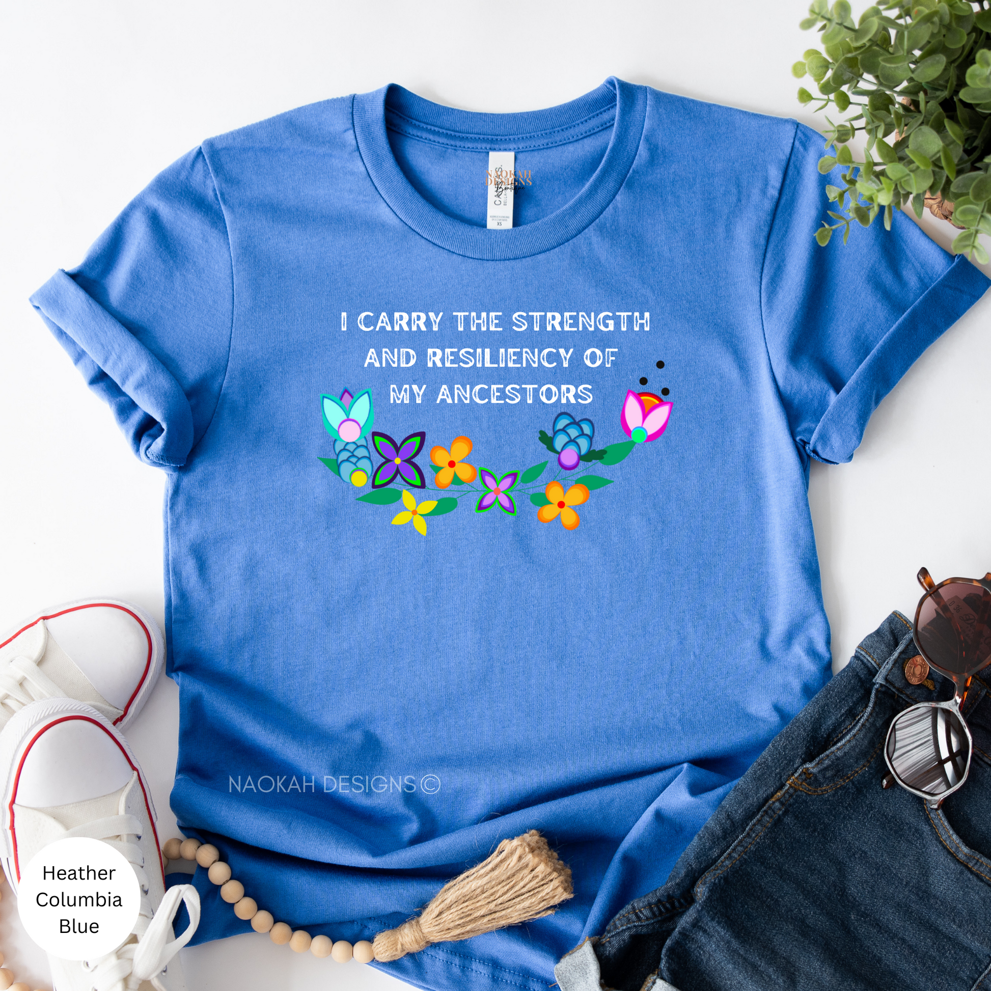 I Carry The Strength And Resiliency of My Ancestors Shirt, Indigenous Floral Shirt, Ancestors Shirt, Making Ancestors Proud Shirt