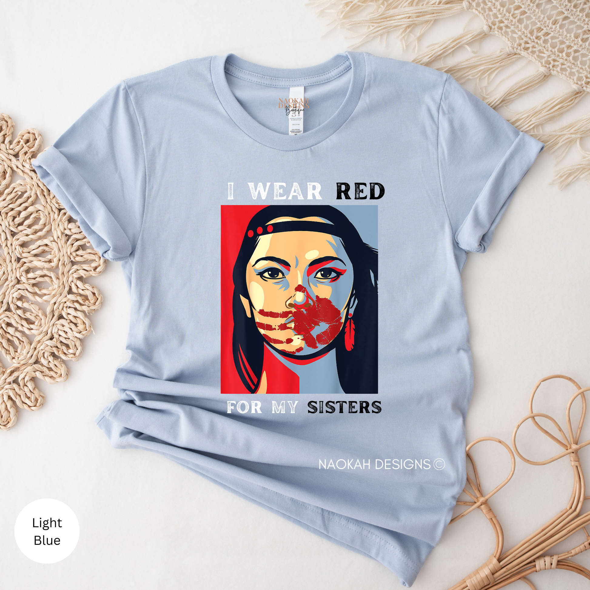 I Wear Red For My Sisters Shirt, Missing and Murdered Indigenous Women Shirt, Indigenous Owned Business, MMIW Shirt