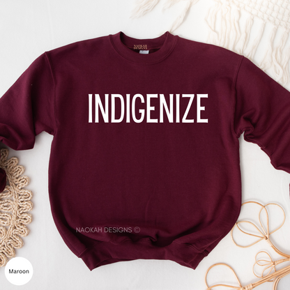 Indigenize Sweater, Indigenous Sweater, Native Sweater, Decolonize Your Mind Sweater, Dismantle Sweater, Indigenous Resilience Sweater