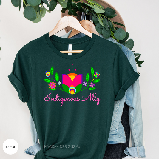 Indigenous Ally T-Shirt, Native Pride, Indigenous T-Shirt, Ally Shirt, Ally Floral Shirt, Indigenous T-Shirt, Indigenous Owned ShopIndigenous Ally Floral T-Shirt, Native Pride, Indigenous t-shirt, Ally shirt, Ally Sweater, Indigenous T-shirt, Indigenous Owned Shop, Indigenous floral shirt, Ojibwa floral shirt, Allyship Indigenous, Aboriginal Ally, ally to Indigenous, Indigenous ally ship training, being an ally to Indigenous peoples