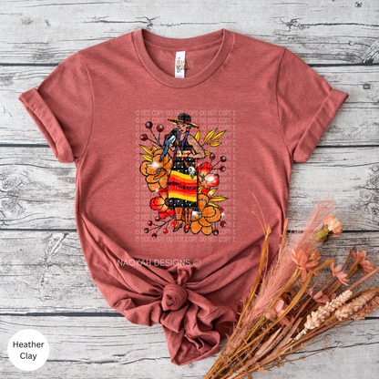 Indigenous Autumn Floral Shirt, Indigenous Owned Business, Indigenous Floral Shirt, Native Floral Shirt