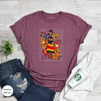 Indigenous Autumn Floral Shirt, Indigenous Owned Business, Indigenous Floral Shirt, Native Floral Shirt