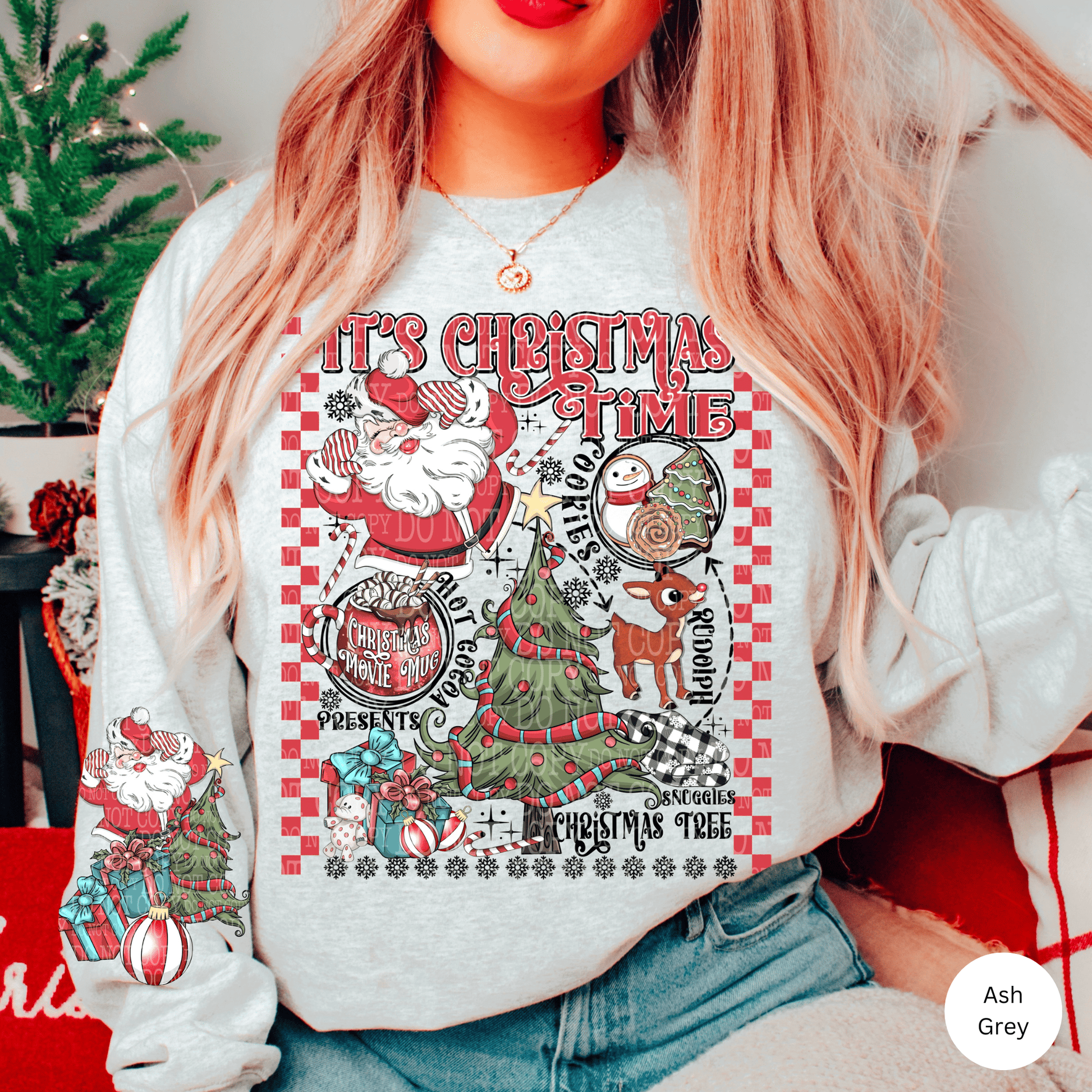 It's Christmas Time Sweater, Rudolph Sweatshirt, Vintage Santa Christmas Sweatshirt, Christmas Movie Mug, Christmas Cookies Sweater