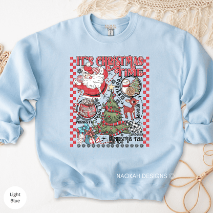 It's Christmas Time Sweater, Rudolph Sweatshirt, Vintage Santa Christmas Sweatshirt, Christmas Movie Mug, Christmas Cookies Sweater