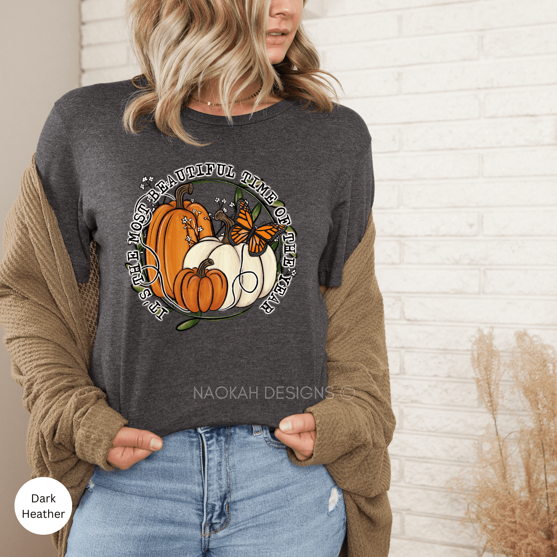 It's The Most Beautiful Time Of The Year Pumpkin Shirt, Fall Pumpkin Shirt, Cute Fall Shirt, Thanksgiving Shirt, Butterfly Shirt