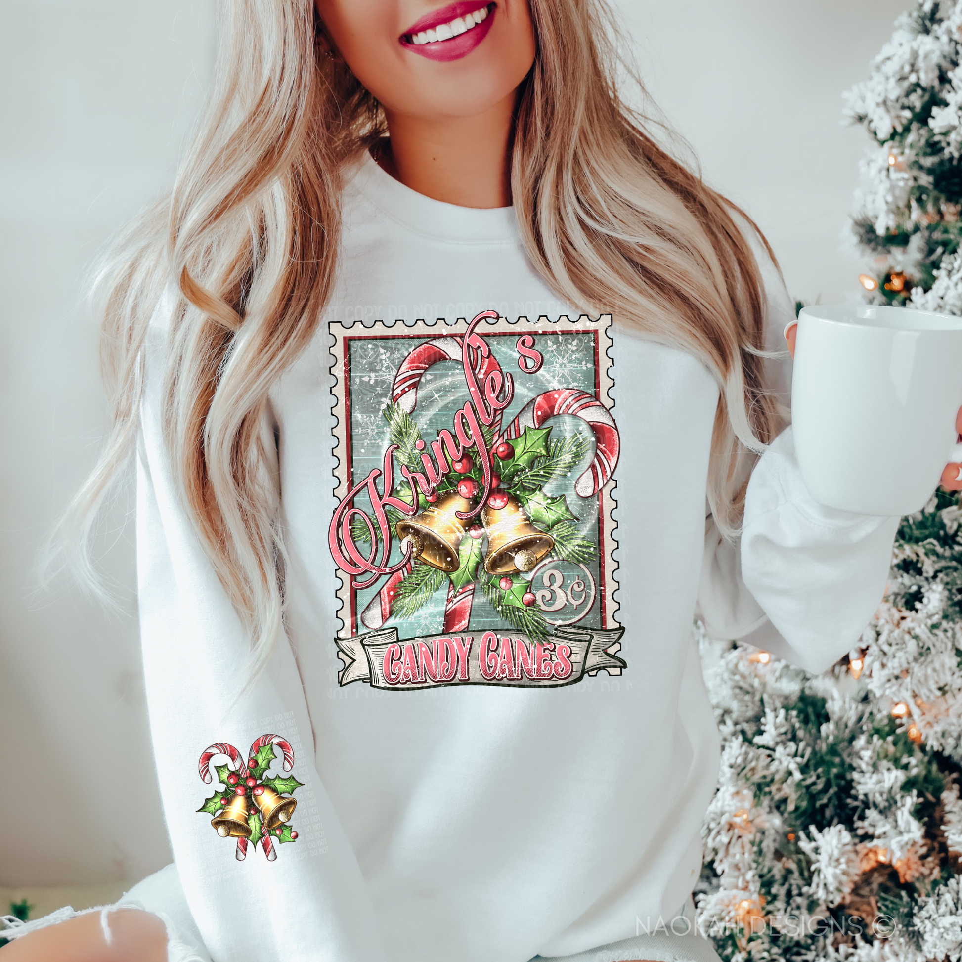 Kringle's Candy Canes Sweater, Retro Kringle's Candy Canes 3c Sweater, Santa Christmas Sweater, Vintage Kringle Sweater, Kringle Peppermint