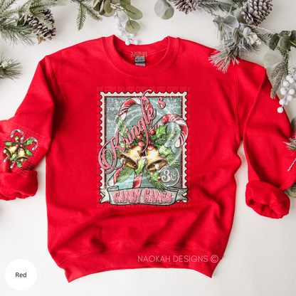 Kringle's Candy Canes Sweater, Retro Kringle's Candy Canes 3c Sweater, Santa Christmas Sweater, Vintage Kringle Sweater, Kringle Peppermint