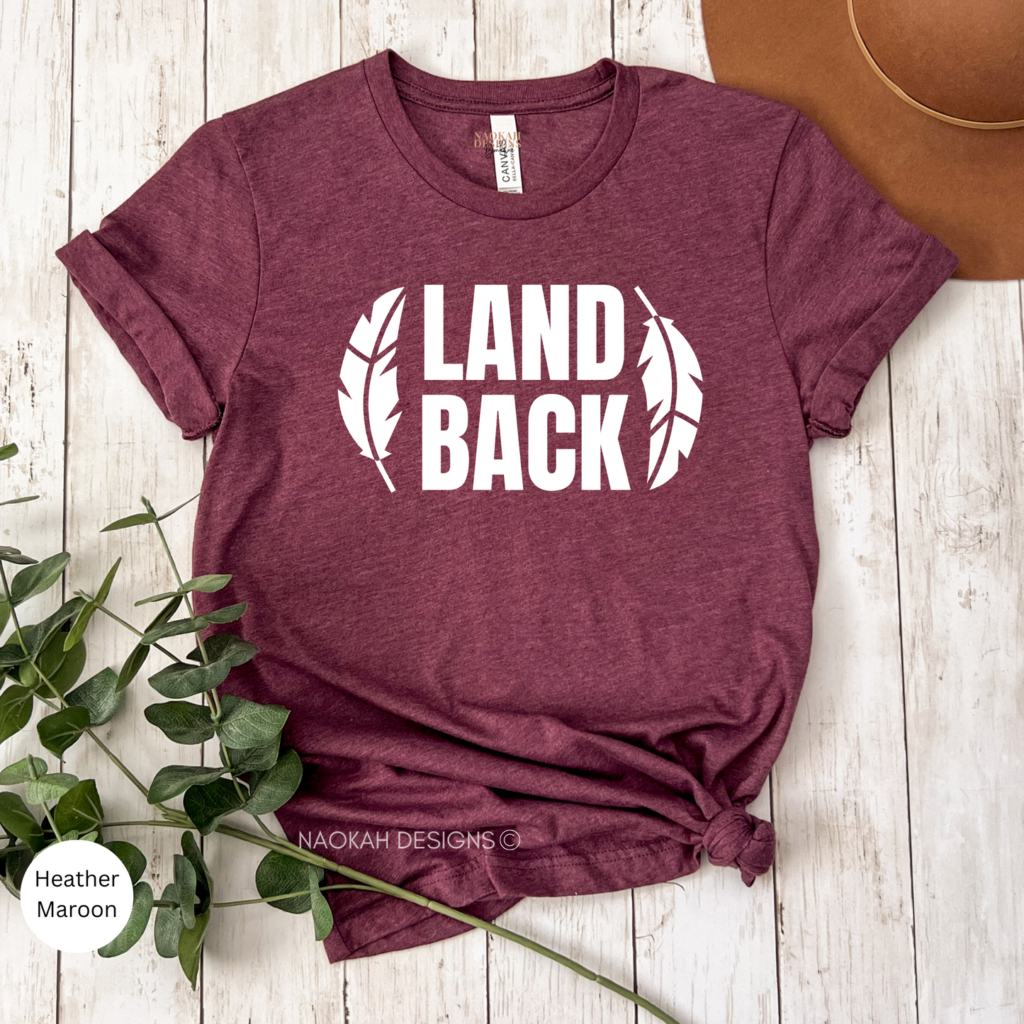 land back feathers shirt