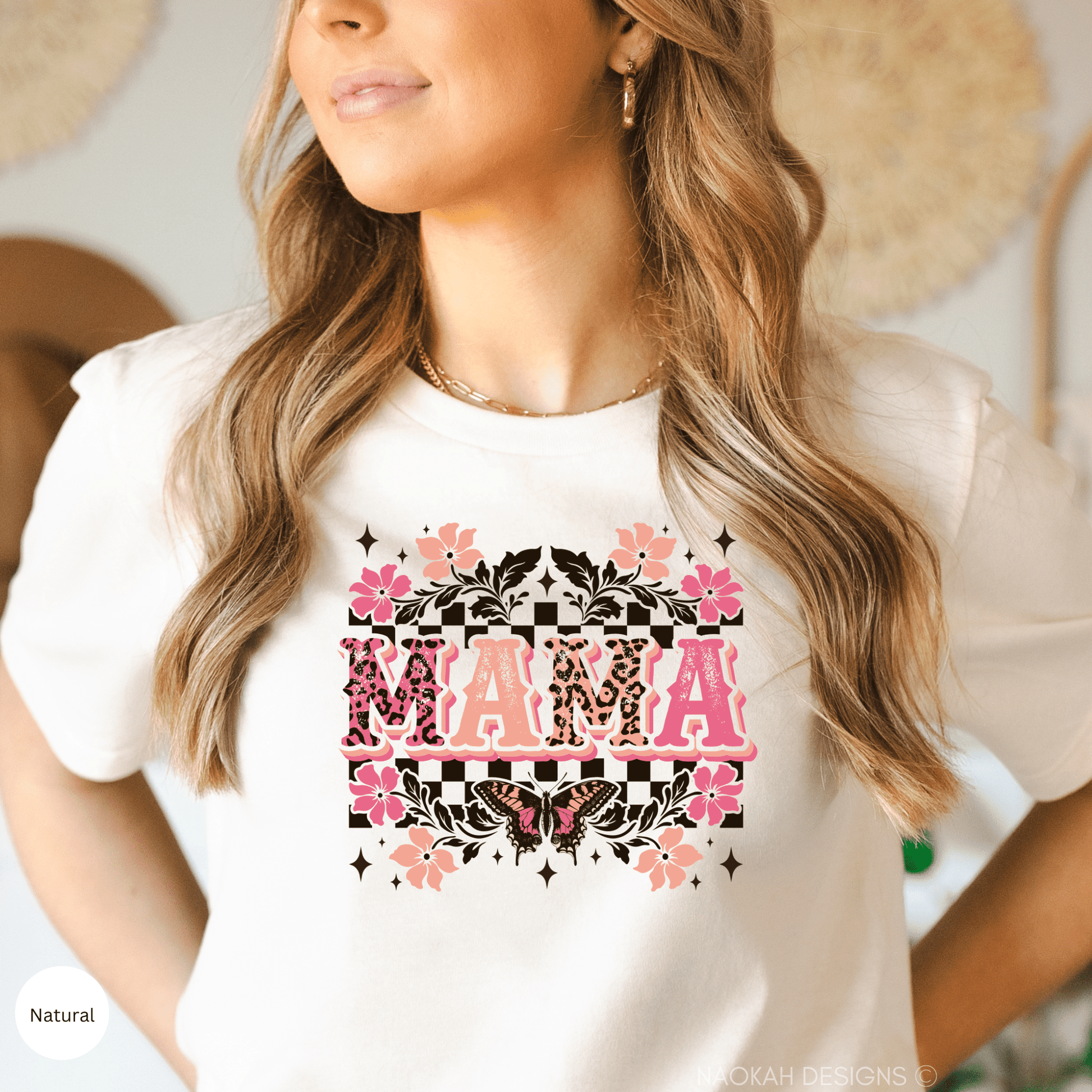 Mama Floral Butterfly Shirt, Mothers Day Gift, Mom T-shirt, Floral Shirt, Butterfly Shirt, Flower Shirt, Women Tees, Mothers Day shirt