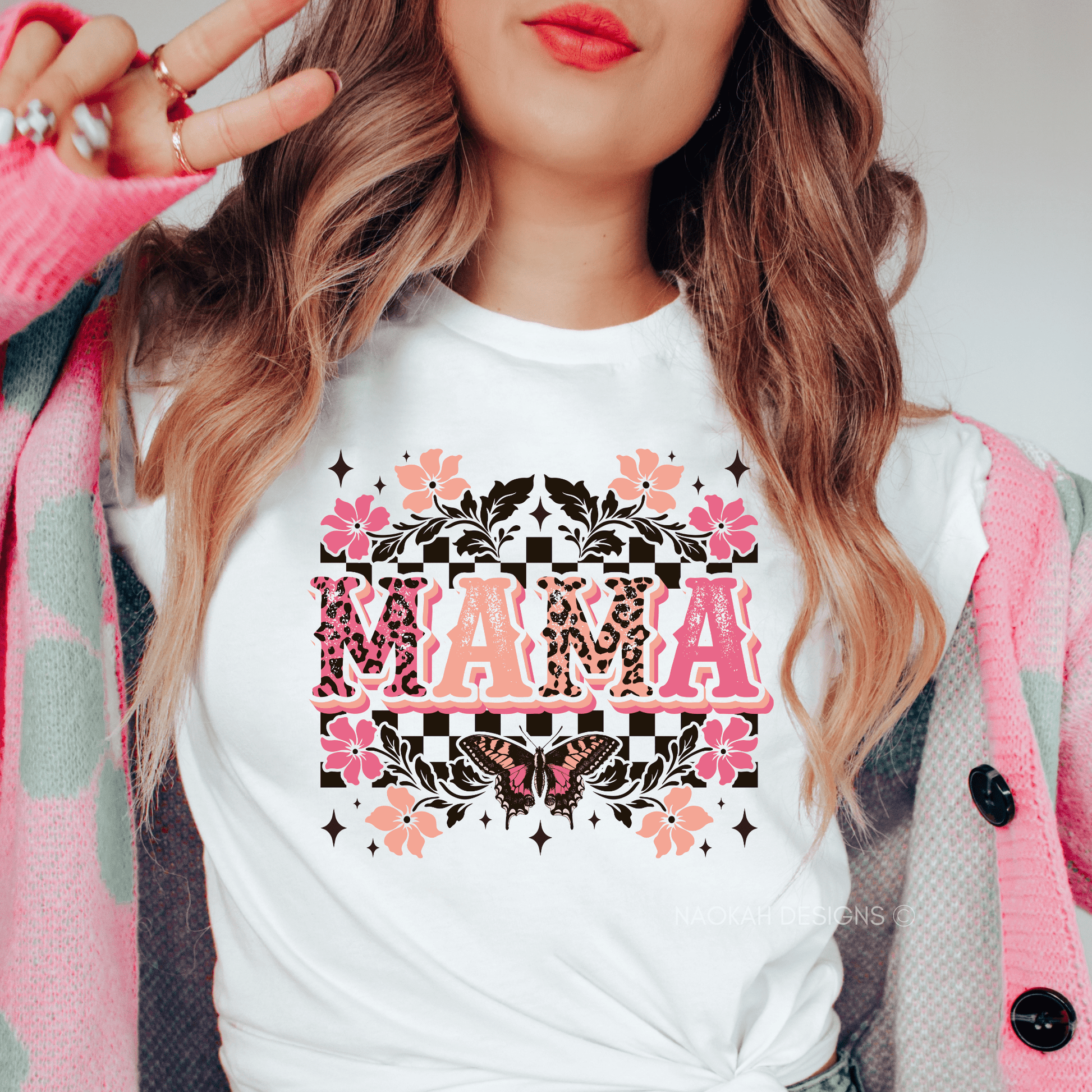 Mama Floral Butterfly Shirt, Mothers Day Gift, Mom T-shirt, Floral Shirt, Butterfly Shirt, Flower Shirt, Women Tees, Mothers Day shirt