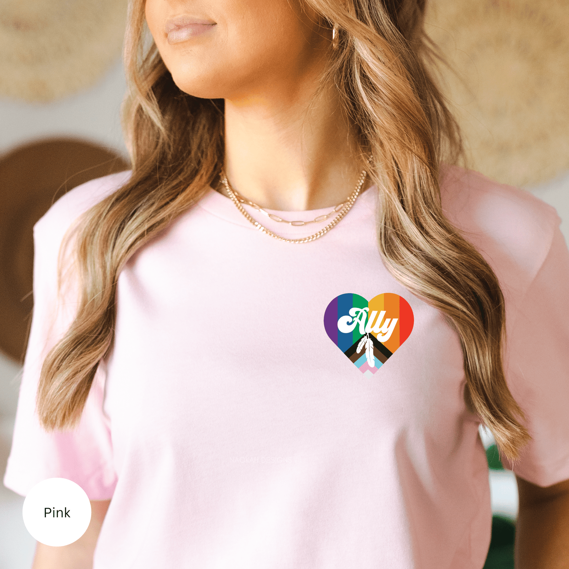 Pride Ally shirt, Two-Spirit Ally Shirt, Indigenous Owned Shop, Love is Love, Equality Shirt, Rainbow, You Are Safe With Me, LGBTQ2S+ Ally