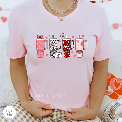 Retro Obsessive Cup Disorder Valentine's Day, Valentines Cup Shirt, Trendy Heart Valentines Shirt, Coffee Lover Shirt, Pink Cup Tee