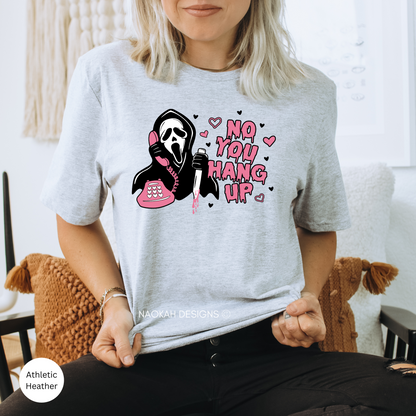 Scream No You Hang Up Shirt, Scream Mask Horror Movie Sweater, Funny Valentine Sweater Scream Halloween Hoodie, Scary Ghost Face Hoodie, Funny Ghost Face