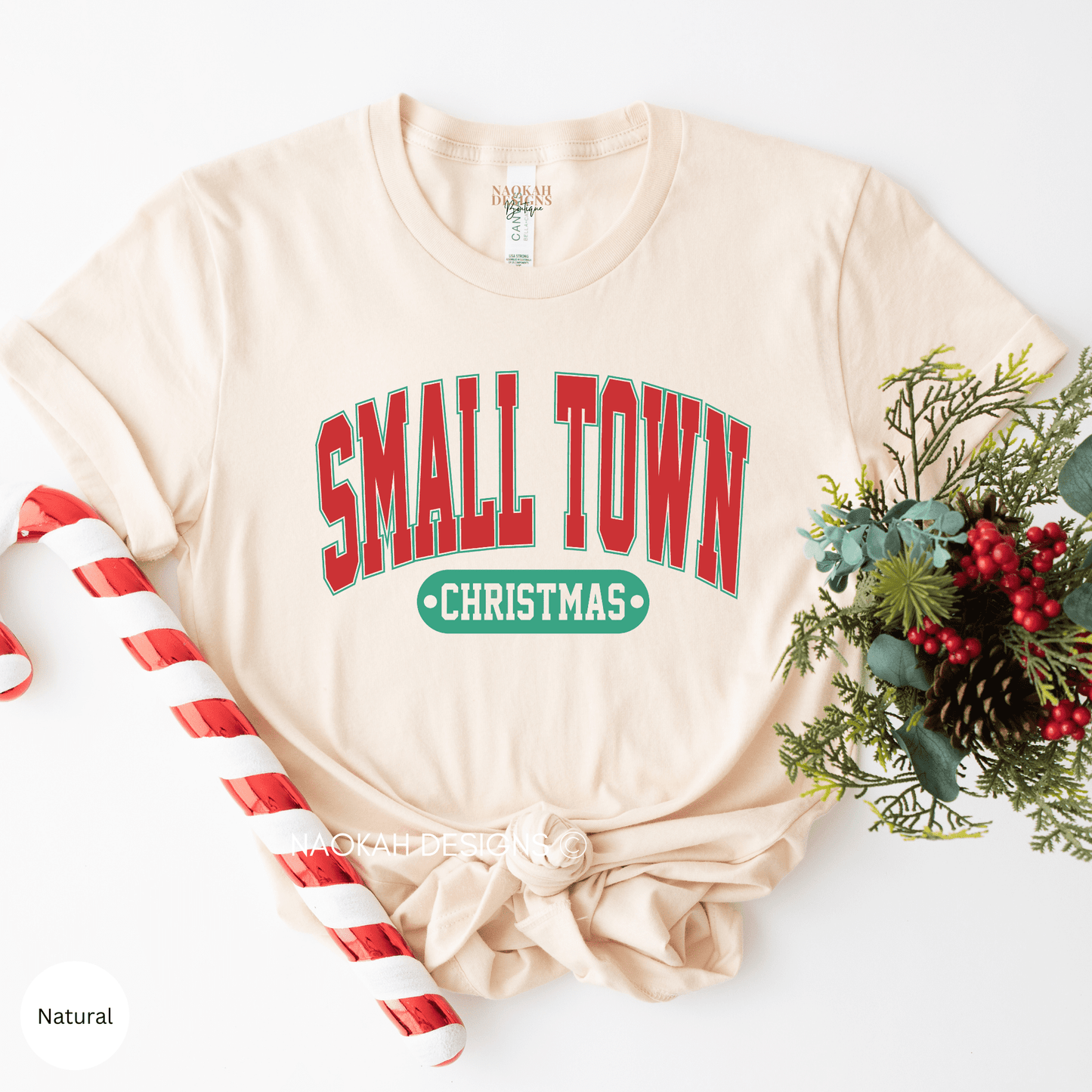 small town christmas shirt, women's christmas shirt, woman's holiday shirt, christmas gift, home town christmas shirt, cute holiday tee
