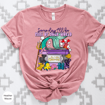 Someday I'll Be Part Of Your World Shirt, Mermaid Adult T-Shirt, Ariel Shirt, I Wanna Be Where The People Are Shirt, Flounder Shirt