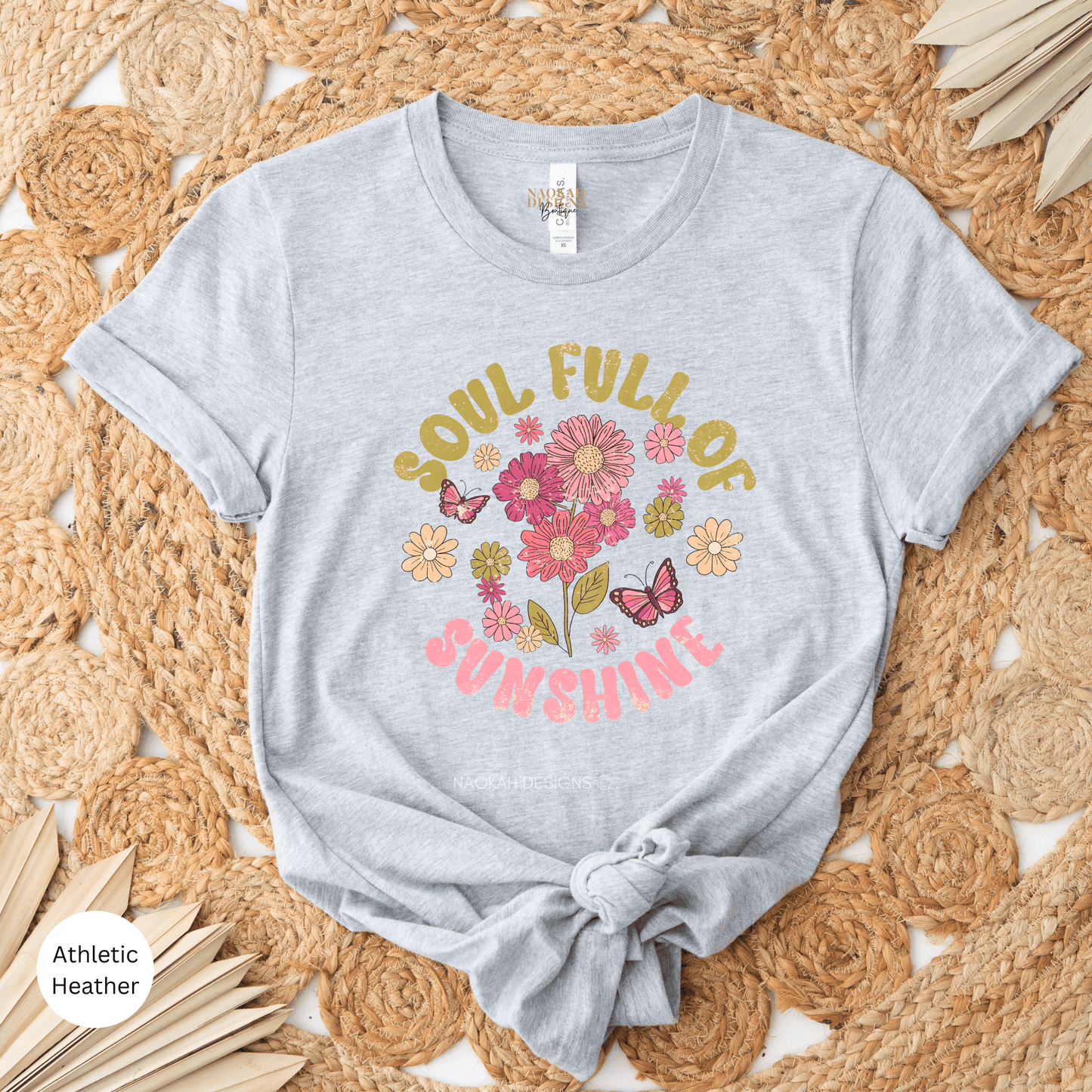Soul Full Of Sunshine Shirt, Retro Sunshine Tee, Motivational Shirt, Summer Shirt, Self Love Shirt, Bohemian Apparel, Shirts with Sayings
