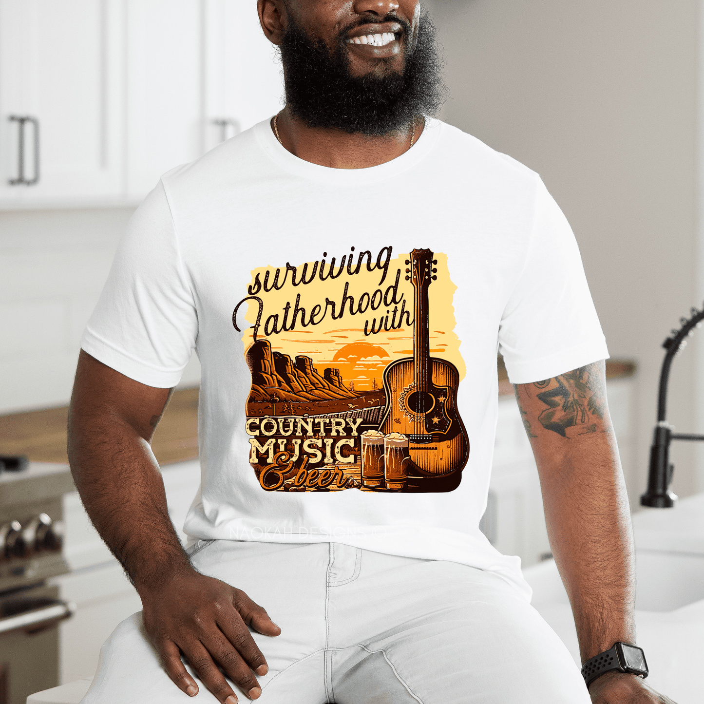 surviving fatherhood with country music and beer shirt, best dad ever shirt, fathers day gift shirt, fathers day gift, new dad shirt, father's day shirt, best dad t-shirt, best dad gift, dad shirt, country fan dad shirt, fathers day country shirt, dad beer shirt