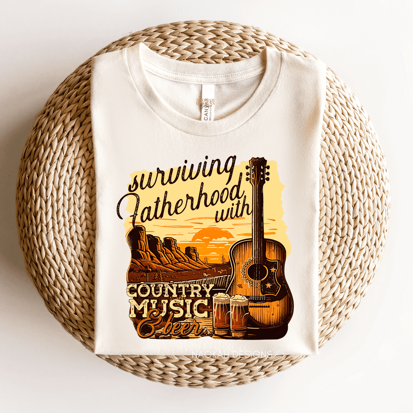 surviving fatherhood with country music and beer shirt, best dad ever shirt, fathers day gift shirt, fathers day gift, new dad shirt, father's day shirt, best dad t-shirt, best dad gift, dad shirt, country fan dad shirt, fathers day country shirt, dad beer shirt