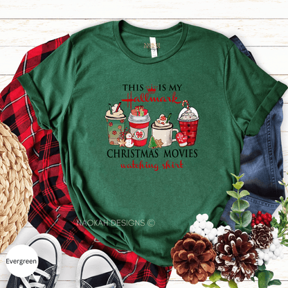 This Is My Movie Watching Shirt, Hmark Christmas Movies Shirt, Holiday Spirit Shirts, Gift for her, Cute Christmas Shirt, Christmas