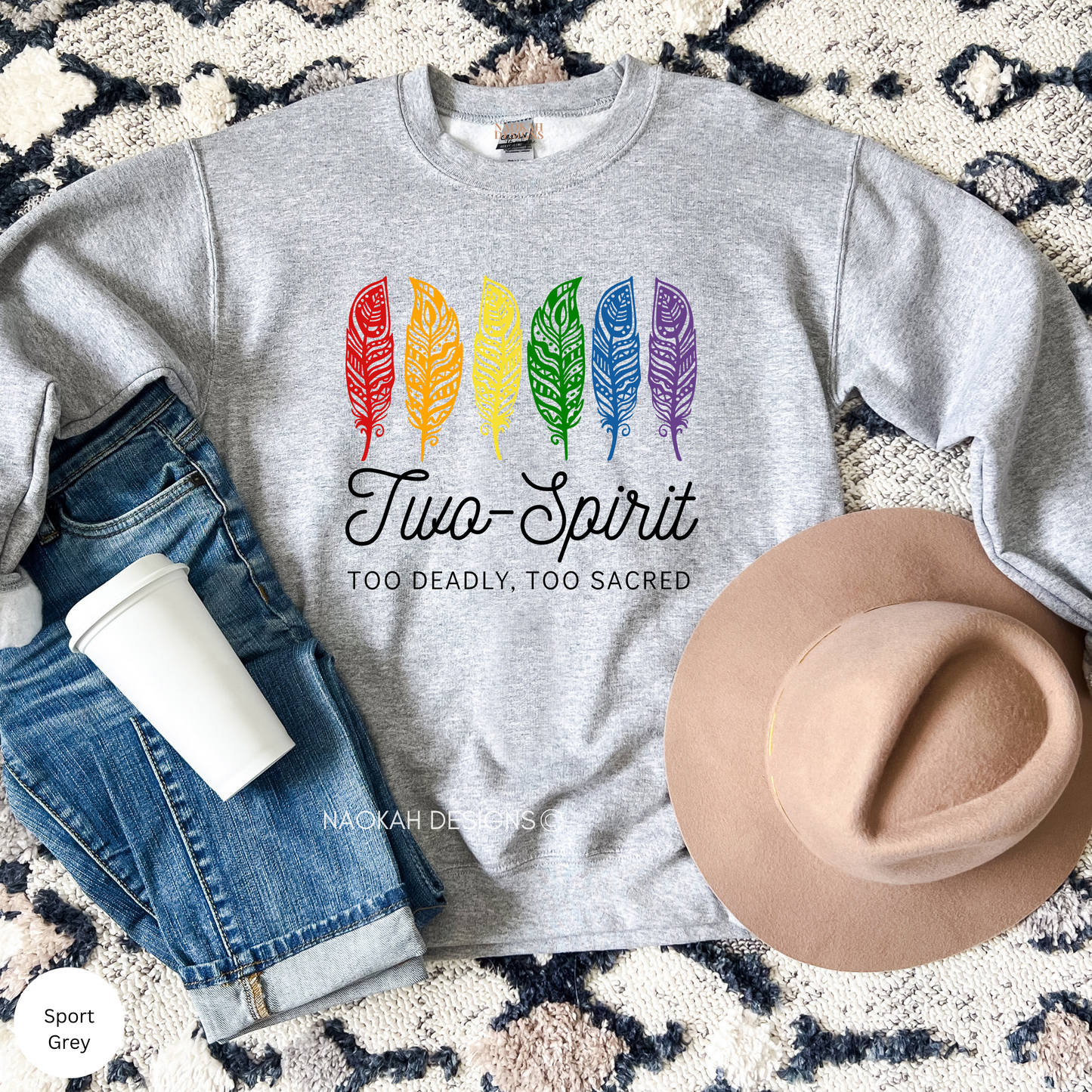 two-spirit shirt, too deadly too sacred sweater, indigenous owned, indigenous pride sweater, two spirit warrior, human rights sweater