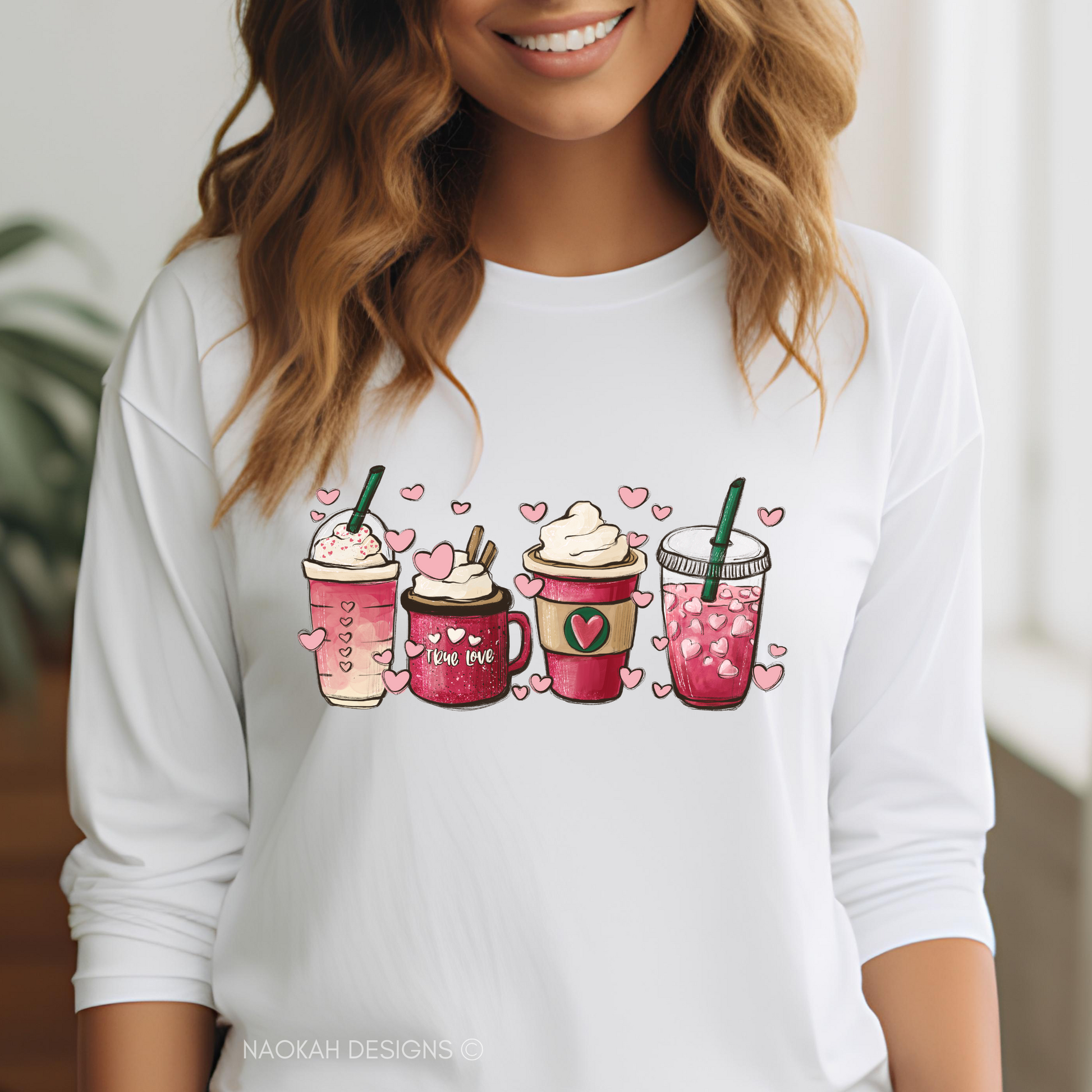 True Love Coffee Lover Shirt, Valentine's Coffee Lover T-Shirt, Valentines Day Tee, Gift For Valentine, Valentine's Iced Coffee Shirt