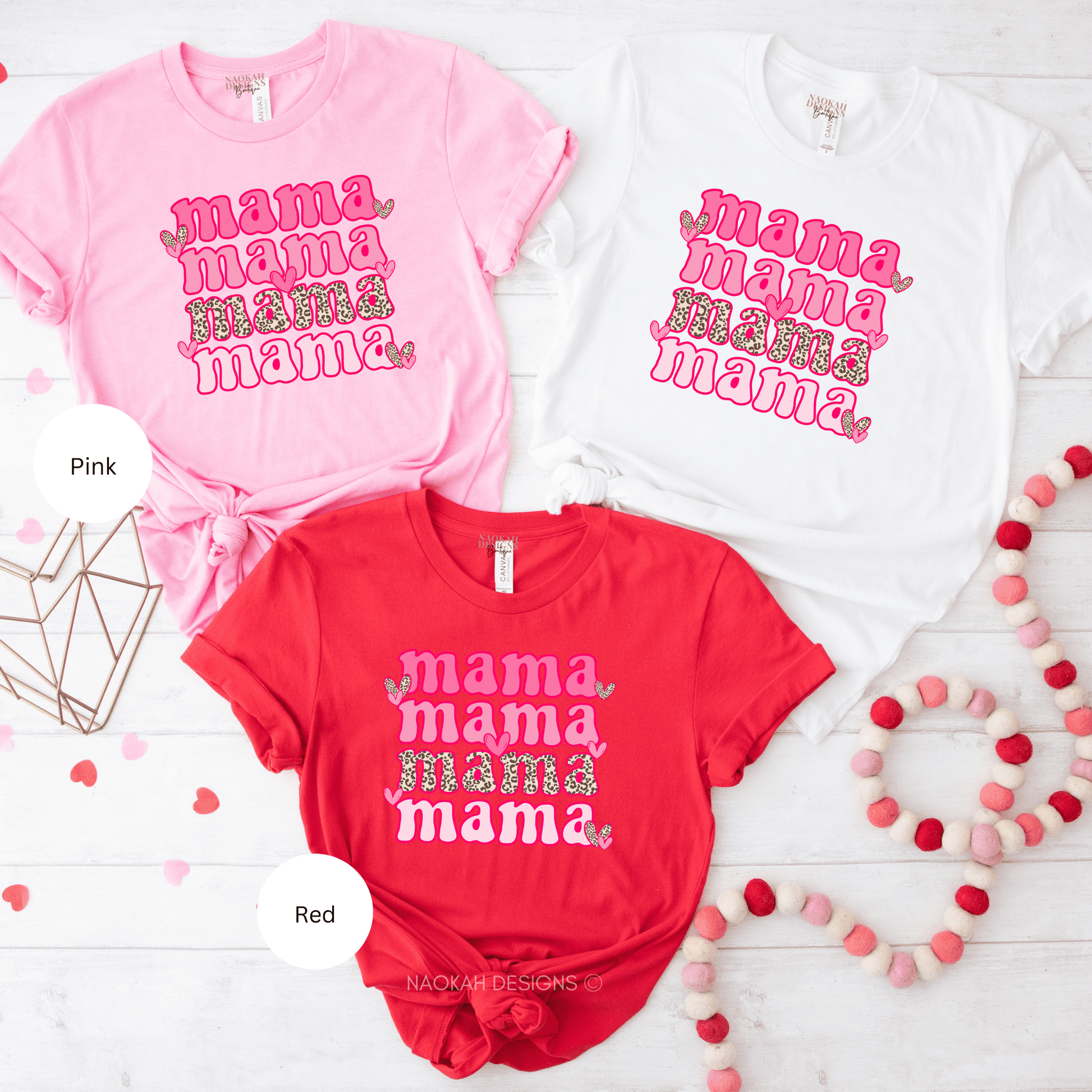 Valentine's Day Mama Shirt, Leopard Valentine's Mama Shirt, One Loved Mama Shirt, Mama is my Valentine Shirt, Mom Valentine Shirt
