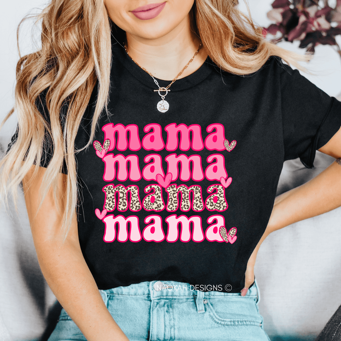valentine's day mama shirt, leopard valentine's mama shirt, one loved mama shirt, mama is my valentine shirt, mom valentine shirt