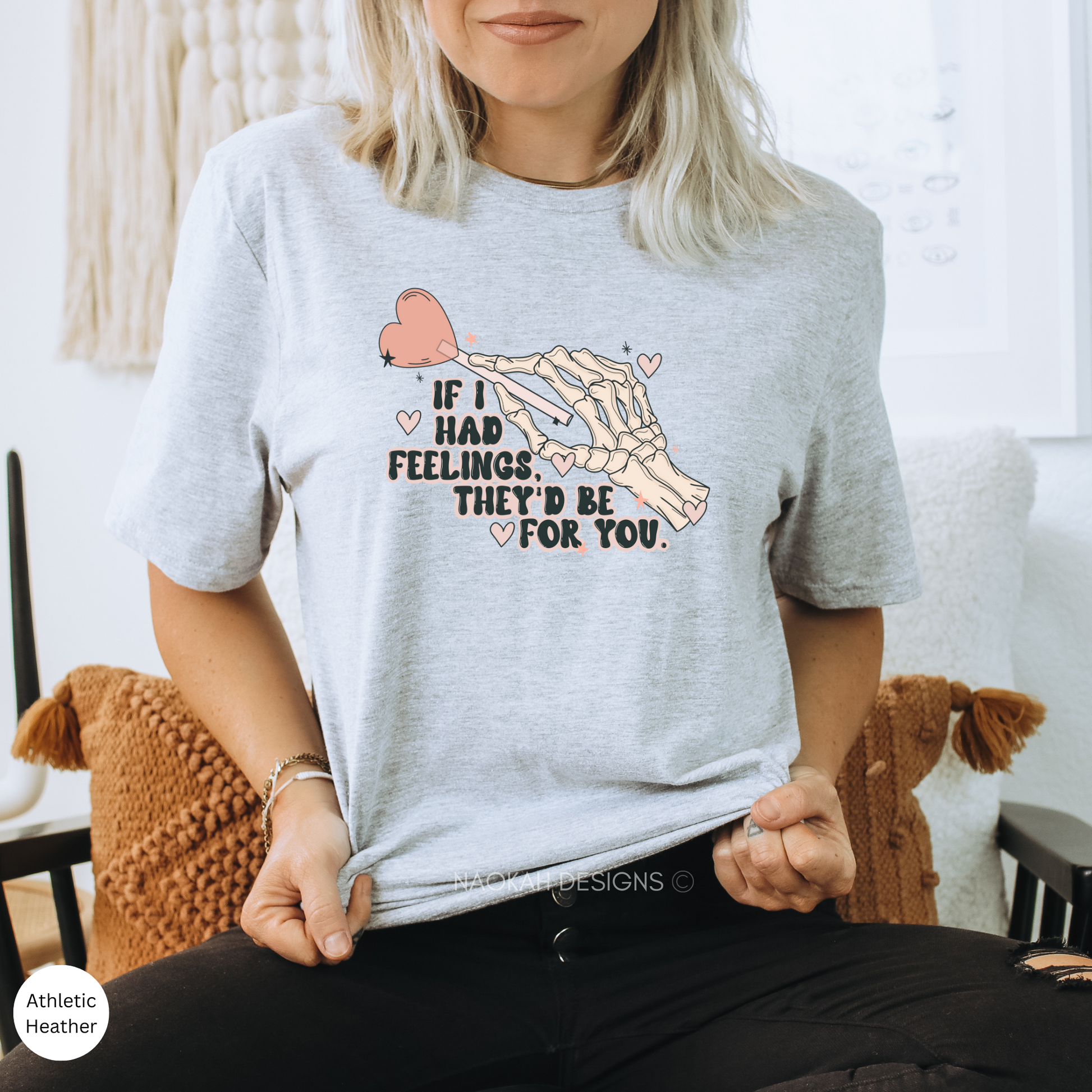 If I Had Feelings They’d Be For You Shirt, Love Shirt, Valentine Day Gift Shirt, Funny Valentine's Day, Skeleton Valentine Tee, Heart Shirt