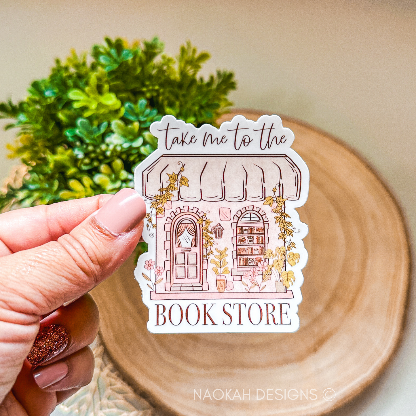 take me to the book store sticker