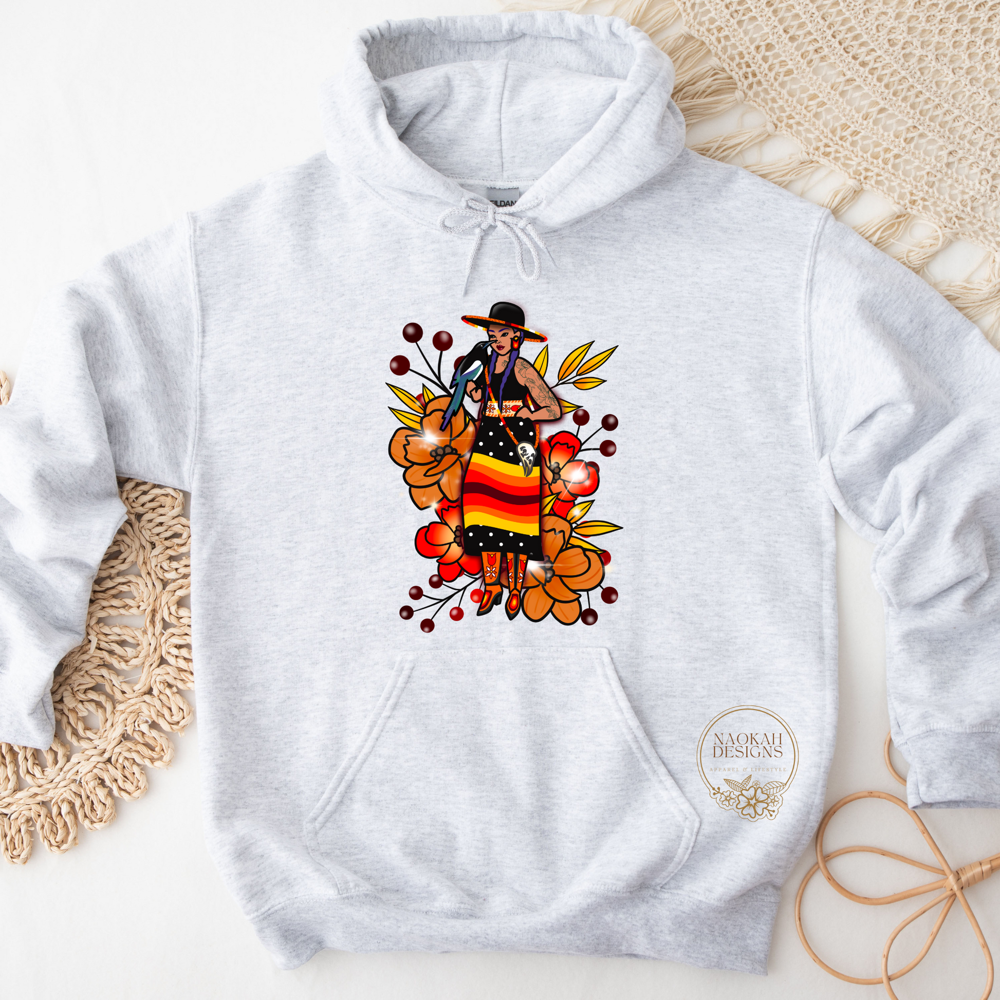 Indigenous Autumn Floral Sweatshirt Hoodie
