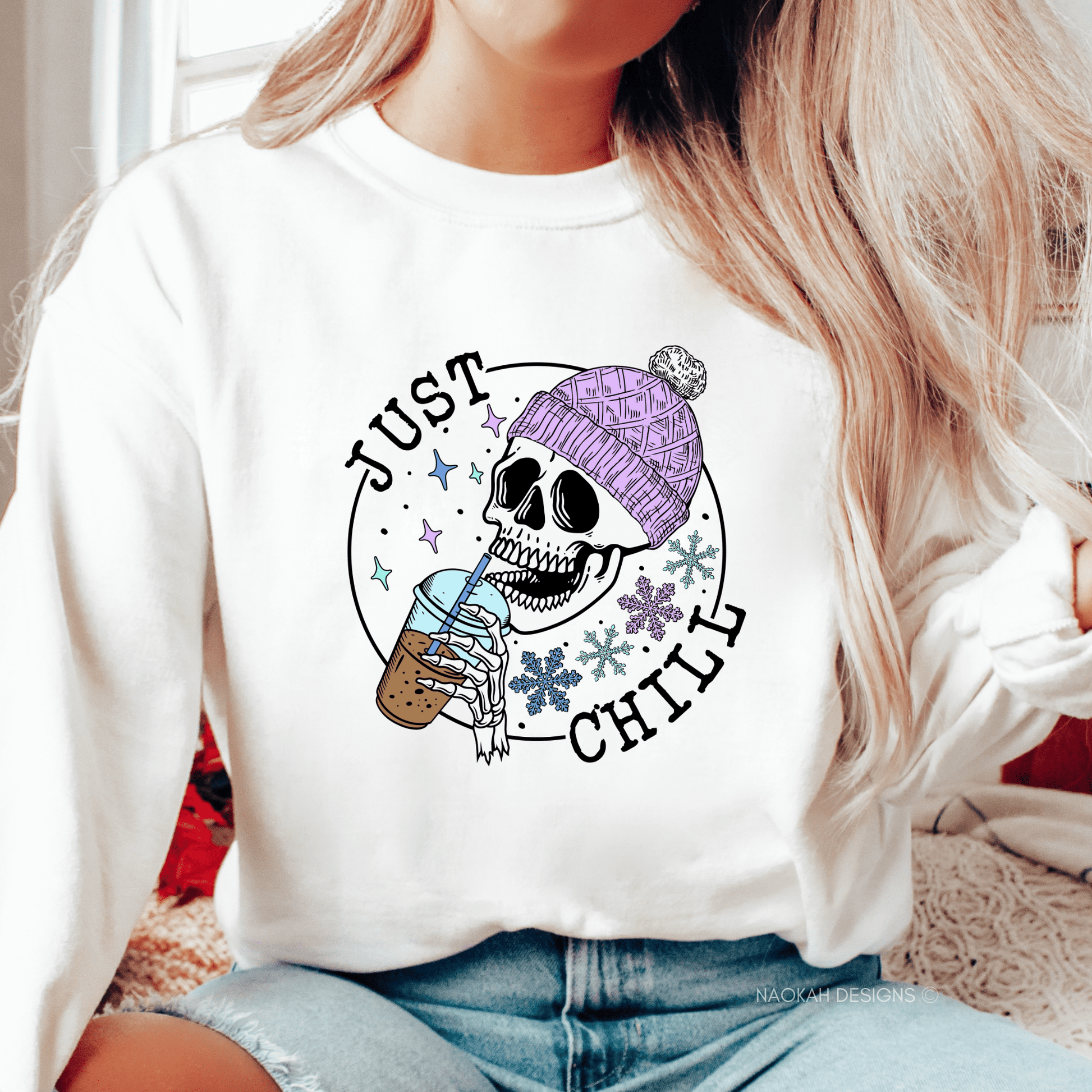 Just Chill Iced Coffee Skellie Sweater