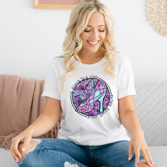 Beauty is found within shirt, cinderella shirt, disney shirt, disney family vacation shirt, hand drawn disney shirt, glass slipper shirt, cinderella glass slipper shirt, Disney World shirt, Disneyland shirt